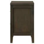 WILKES 2-DRAWER NIGHTSTAND BEDSIDE TABLE DARK COCOA - Image 5