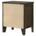 WILKES 2-DRAWER NIGHTSTAND BEDSIDE TABLE DARK COCOA - Image 8