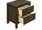 WILKES 2-DRAWER NIGHTSTAND BEDSIDE TABLE DARK COCOA - Image 10