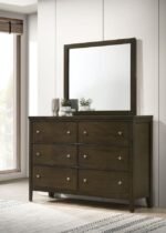 WILKES 6-DRAWER DRESSER AND MIRROR DARK COCOA - Image 2