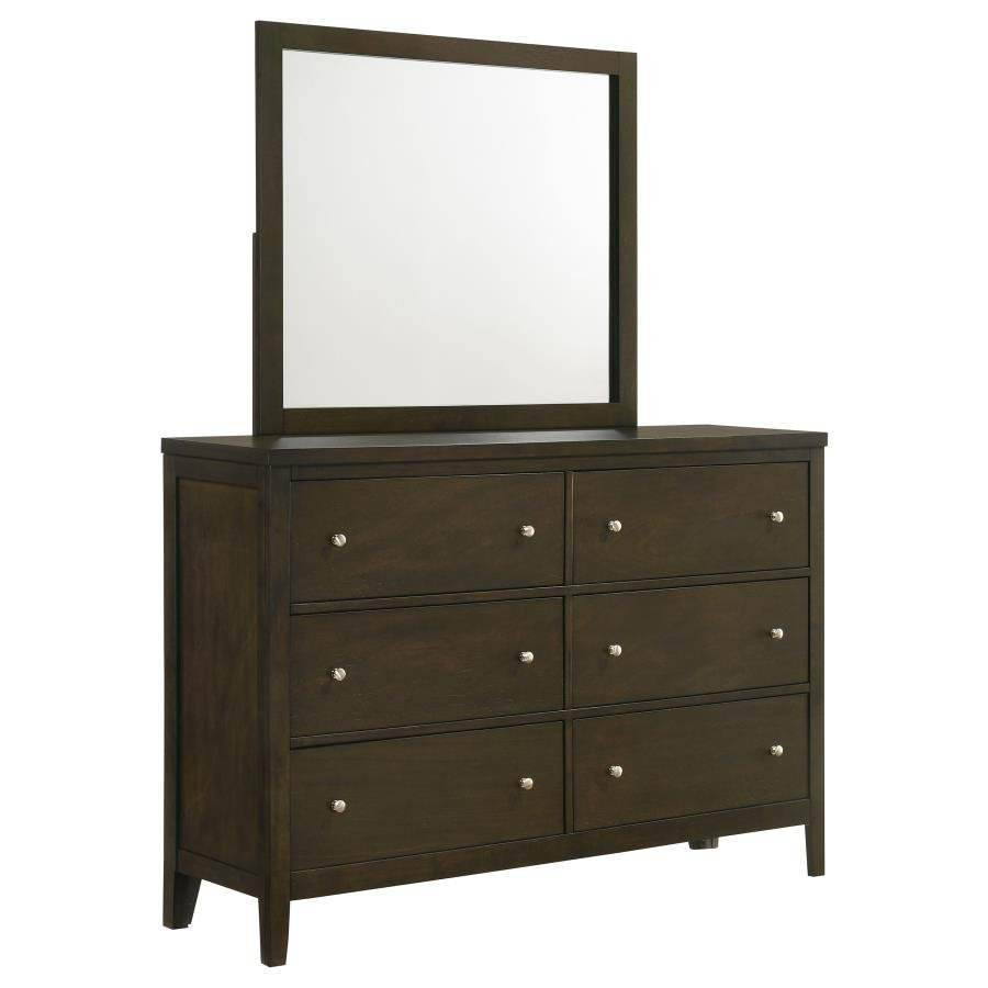 224423M_02x900.jpg WILKES 6-DRAWER DRESSER AND MIRROR DARK COCOA - Image 1
