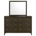 WILKES 6-DRAWER DRESSER AND MIRROR DARK COCOA - Image 3
