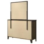 WILKES 6-DRAWER DRESSER AND MIRROR DARK COCOA - Image 8