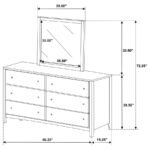 WILKES 6-DRAWER DRESSER AND MIRROR DARK COCOA - Image 13
