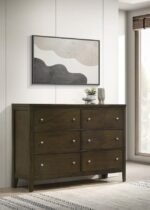 WILKES 6-DRAWER DRESSER CABINET DARK COCOA - Image 2