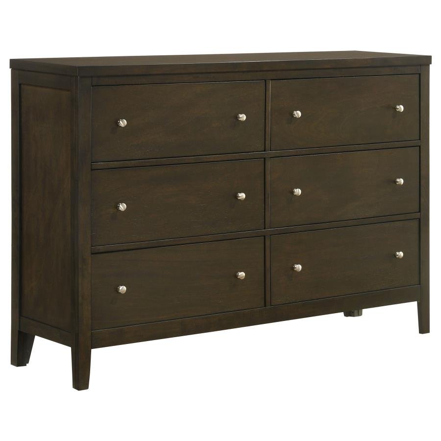 224423_02x900.jpg WILKES 6-DRAWER DRESSER CABINET DARK COCOA - Image 1