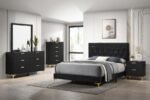 KENDALL 5-PIECE QUEEN BEDROOM SET BLACK
