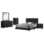 KENDALL 5-PIECE QUEEN BEDROOM SET BLACK - Image 2