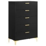 KENDALL 5-PIECE QUEEN BEDROOM SET BLACK - Image 11