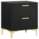 KENDALL 2-DRAWER NIGHTSTAND BLACK