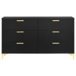 KENDALL 6-DRAWER DRESSER BLACK - Image 3
