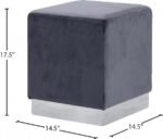 Jax Velvet Upholstered Stool - Image 3