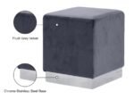 Jax Velvet Upholstered Stool - Image 4