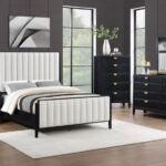 BROOKMEAD 5-PIECE UPHOLSTERED QUEEN BEDROOM SET BLACK