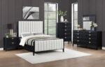 BROOKMEAD 5-PIECE UPHOLSTERED QUEEN BEDROOM SET BLACK