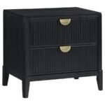 BROOKMEAD 5-PIECE UPHOLSTERED QUEEN BEDROOM SET BLACK - Image 5
