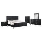 BROOKMEAD 5-PIECE QUEEN BEDROOM SET BLACK - Image 2
