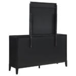 BROOKMEAD 8-DRAWER DRESSER WITH MIRROR BLACK - Image 6