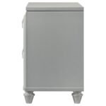 VERONICA 2-DRAWER NIGHTSTAND LIGHT SILVER - Image 5