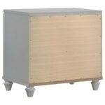 VERONICA 2-DRAWER NIGHTSTAND LIGHT SILVER - Image 6