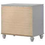 VERONICA 2-DRAWER NIGHTSTAND LIGHT SILVER - Image 8