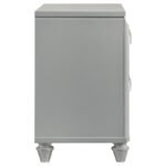 VERONICA 2-DRAWER NIGHTSTAND LIGHT SILVER - Image 9