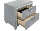 VERONICA 2-DRAWER NIGHTSTAND LIGHT SILVER - Image 10