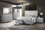 VERONICA 2-DRAWER NIGHTSTAND LIGHT SILVER - Image 16