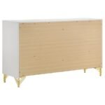 LUCIA 5-PIECE QUEEN BEDROOM SET BEIGE AND WHITE - Image 8