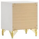 LUCIA 2-DRAWER NIGHTSTAND BEDSIDE TABLE WHITE - Image 6