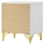 LUCIA 2-DRAWER NIGHTSTAND BEDSIDE TABLE WHITE - Image 8