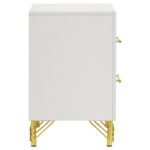 LUCIA 2-DRAWER NIGHTSTAND BEDSIDE TABLE WHITE - Image 9