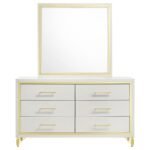 LUCIA 6-DRAWER DRESSER WITH MIRROR WHITE - Image 3