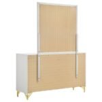LUCIA 6-DRAWER DRESSER WITH MIRROR WHITE - Image 6