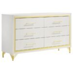 LUCIA 6-DRAWER DRESSER CABINET WHITE