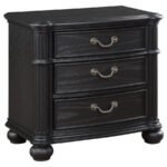 CELINA 3-DRAWER NIGHTSTAND BLACK