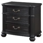 CELINA 3-DRAWER NIGHTSTAND BLACK - Image 4