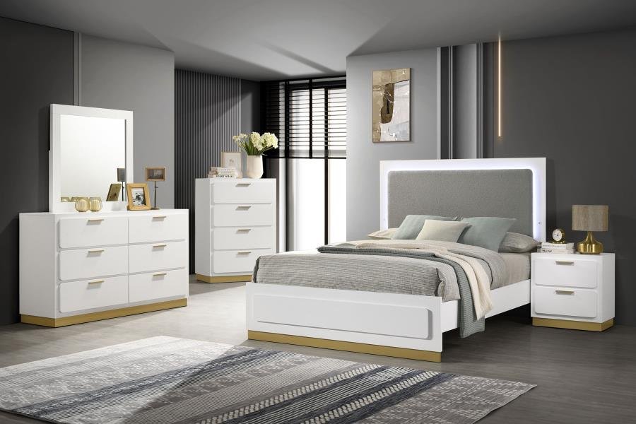 224771Q-S5_01x900.jpg CARAWAY 5-PIECE QUEEN BEDROOM SET WHITE - Image 1