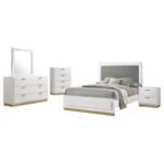 CARAWAY 5-PIECE QUEEN BEDROOM SET WHITE - Image 2