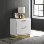 CARAWAY 2-DRAWER NIGHTSTAND WHITE - Image 2