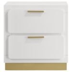 CARAWAY 2-DRAWER NIGHTSTAND WHITE - Image 3
