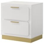 CARAWAY 2-DRAWER NIGHTSTAND WHITE - Image 4