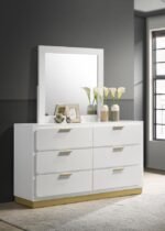 CARAWAY 6-DRAWER DRESSER WITH MIRROR WHITE - Image 2