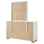 CARAWAY 6-DRAWER DRESSER WITH MIRROR WHITE - Image 8