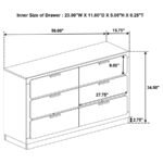 CARAWAY 6-DRAWER DRESSER WHITE - Image 12