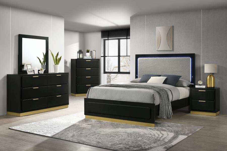 224781Q-S5_01x900.jpg CARAWAY 5-PIECE QUEEN BEDROOM SET BLACK - Image 1