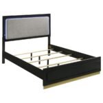 CARAWAY 5-PIECE QUEEN BEDROOM SET BLACK - Image 3