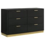 CARAWAY 5-PIECE QUEEN BEDROOM SET BLACK - Image 7