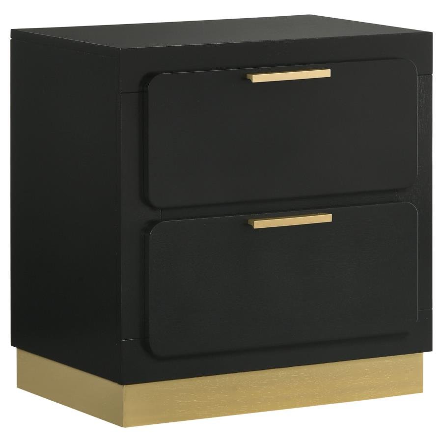 224782_02x900.jpg CARAWAY 2-DRAWER NIGHTSTAND BLACK - Image 1
