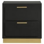 CARAWAY 2-DRAWER NIGHTSTAND BLACK - Image 3